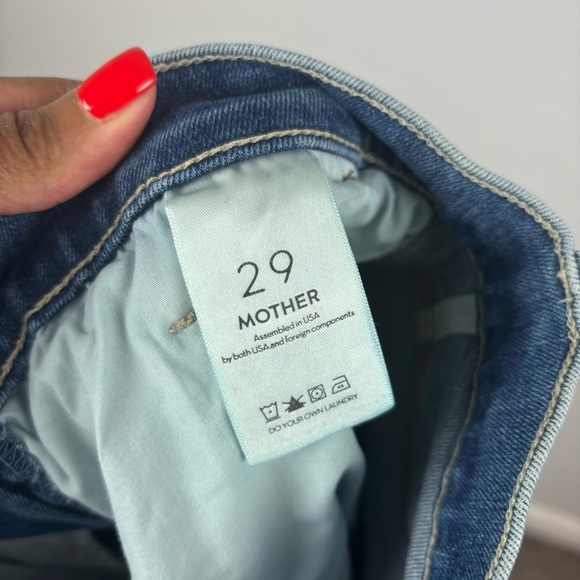 MOTHER Denim High Waisted Utility Jeans So Long Wash Size 29 - Picture 7 of 12